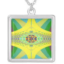 Yellow Centipede Fractal Jewelry