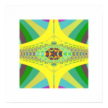 Yellow Centipede Fractal Print
