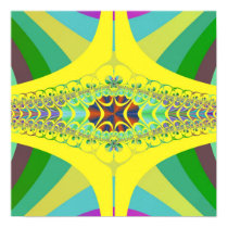 Yellow Centipede Fractal Poster