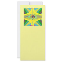 Yellow Centipede Fractal Rack Card