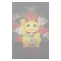 Yellow Ceramic Maneki Neko Stationery Design