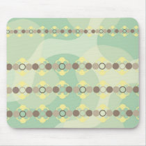 Yellow Chain Pattern Green Mousepad