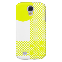 yellow check galaxy s4 cover