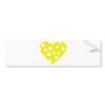 yellow cheese heart icon bumper sticker