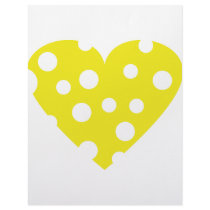 yellow cheese heart icon customized letterhead
