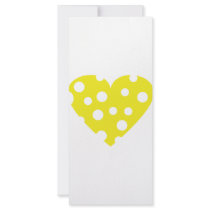 yellow cheese heart icon full color rack card