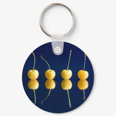 yellow cherries_3 key chains by VioDePhoto