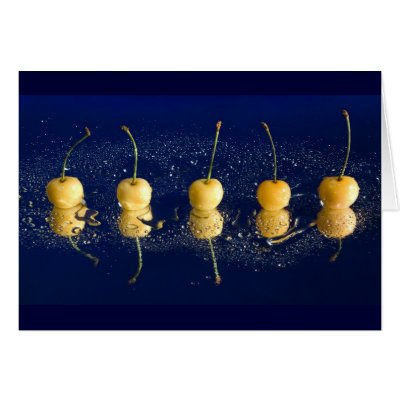 yellow cherries_4 card by VioDePhoto