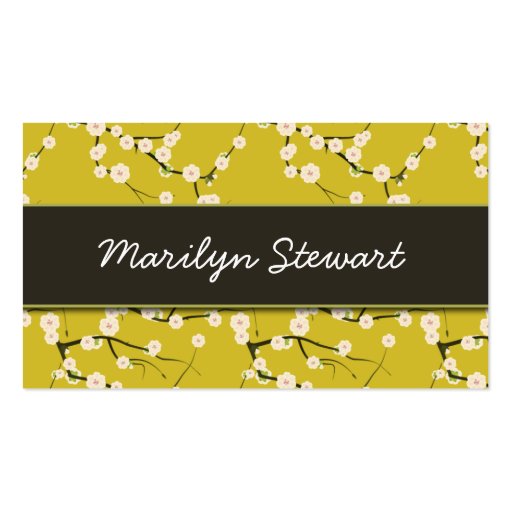 Yellow Cherry Blossoms Business Cards