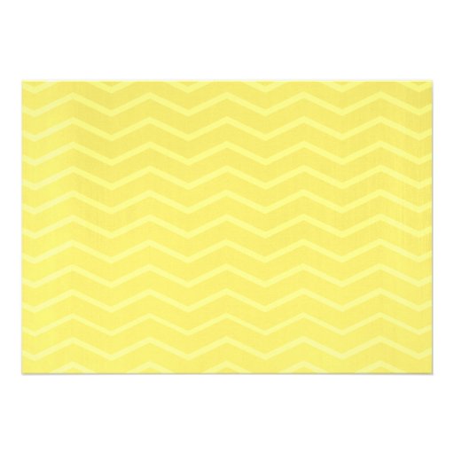 Yellow Chevron Bridal Shower Invitations