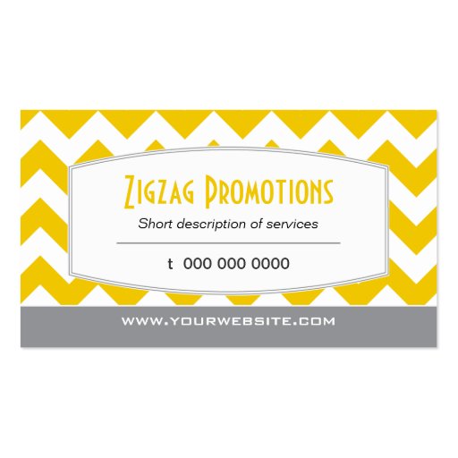 Yellow Chevron Business Card (front side)