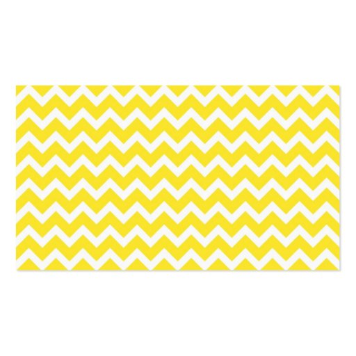 Yellow Chevron Business Cards (back side)