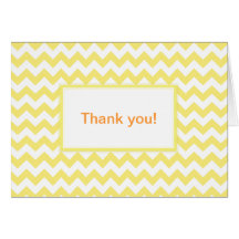 Yellow Chevron Design Card