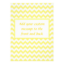 Yellow Chevron Design Personalized Announcements
