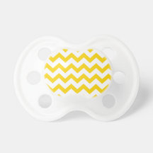 Yellow Chevron Pacifier