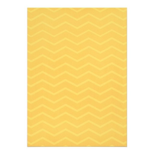 Yellow Chevron Stripes Wedding Invitations