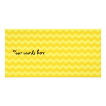 Yellow chevrons custom photo card