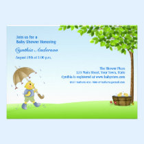 Yellow Chick Baby Shower invitations