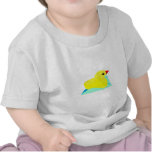 Yellow chick blue hand children grapic kid tee shirt