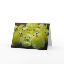 Yellow Chicks Fathers Day Card
