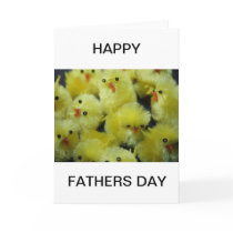 Yellow Chicks Fathers Day Card