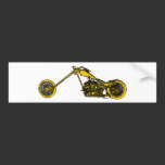 Yellow Chopper Andy Warhol Style bumper stickers