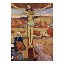 Yellow Christ by Gauguin, Vintage Impressionism Announcements