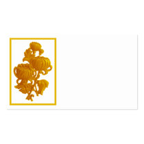 Yellow Chrysanthemum Business Card Template