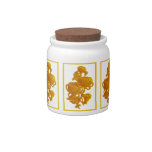 Yellow Chrysanthemum candy jars