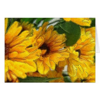 Yellow Chrysanthemums 1 card