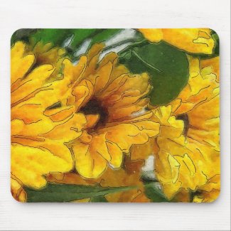 Yellow Chrysanthemums 1 mousepad
