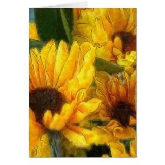 Yellow Chrysanthemums 2 card