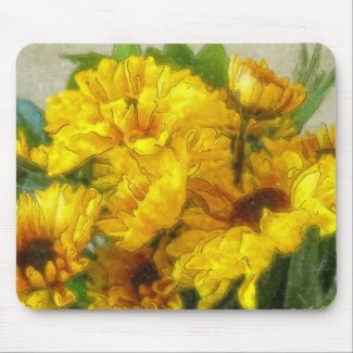 Yellow Chrysanthemums 3 mousepad