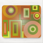yellow circles and  squares mouse mats