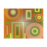 yellow circles and squares postcard