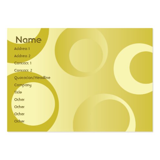 Yellow Circles - Chubby Business Cards