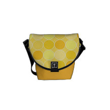 Yellow Circles Pattern  Modern Messenger Bag