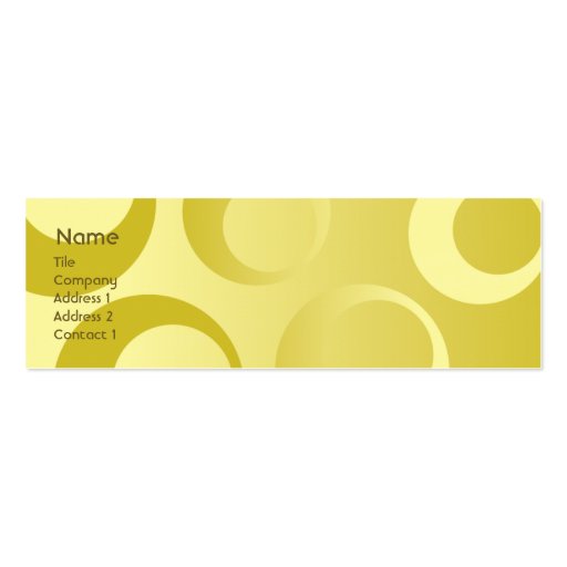 Yellow Circles - Skinny Business Card Template