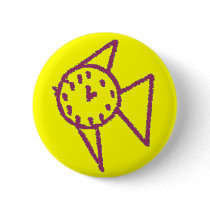 Yellow Clockfish pin buttons