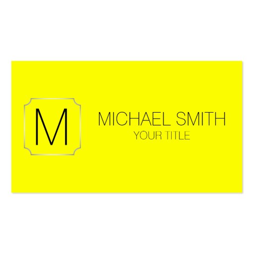 Yellow color background business card | Zazzle