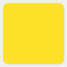 Yellow Color Square Sticker