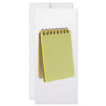 Yellow colored notepad custom rack cards