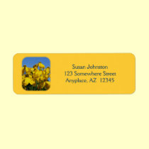 Yellow Coneflowers Flower Address Label labels