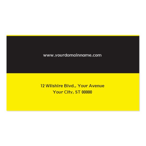 Yellow Corporate Business Card Template (back side)
