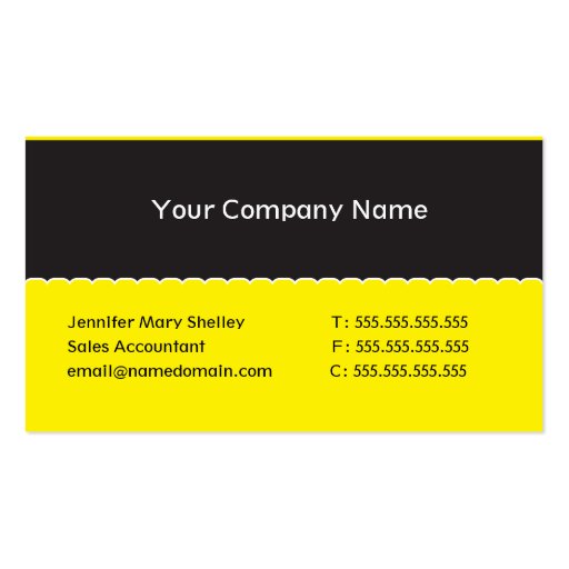 Yellow Corporate Business Card Template (front side)