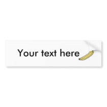 Yellow country banana bumper sticker