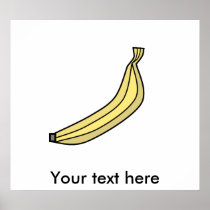 Yellow country banana poster
