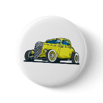 Yellow Coupe buttons by hotrodshirts Yellow Coupe buttons