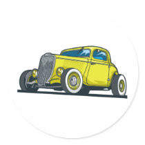 Yellow Coupe stickers