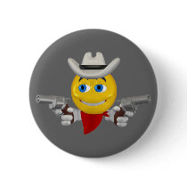 Yellow cowboys smiley face buttons